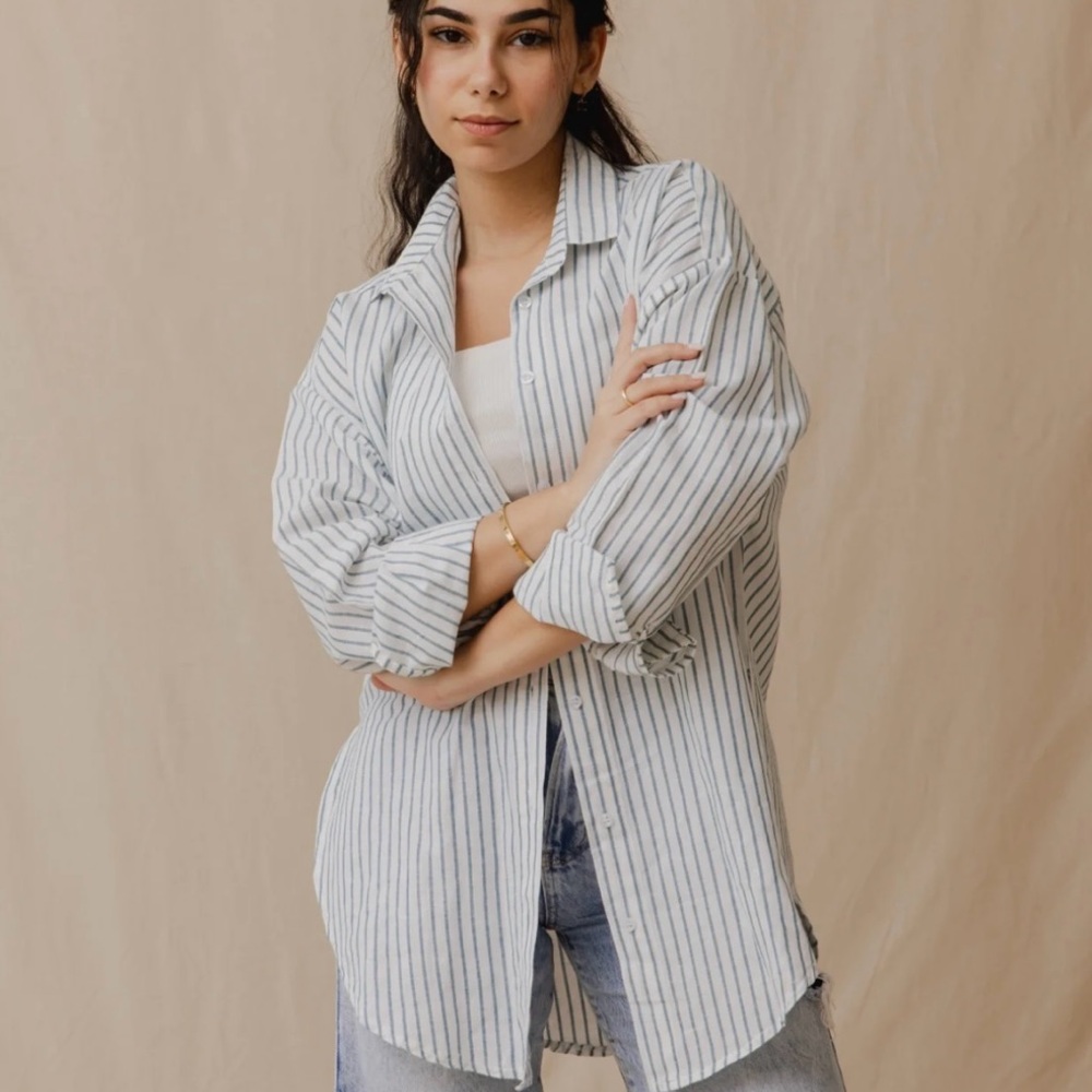 GAP Striped Button-Up Shirt